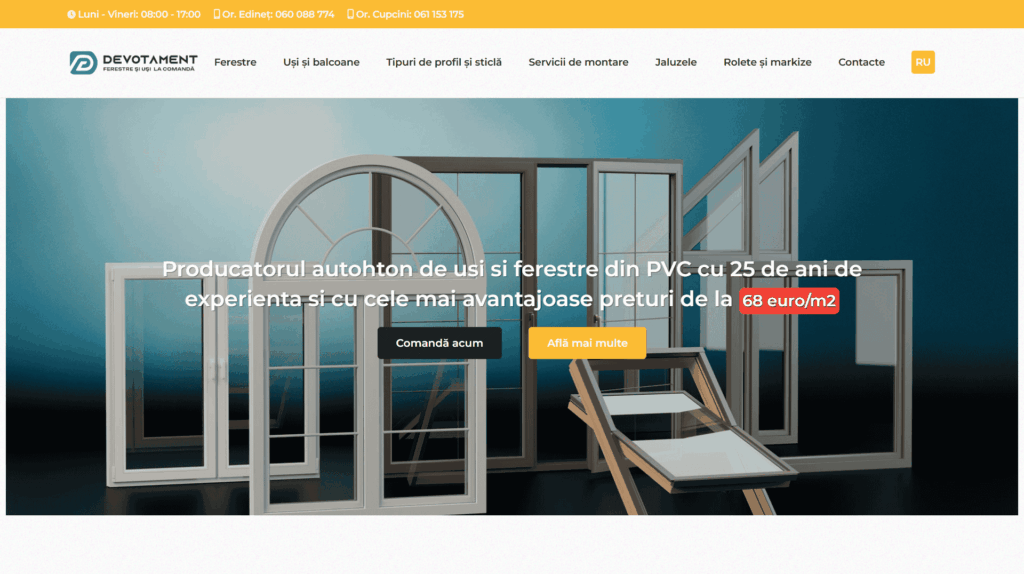 Creare Site Web Ferestredevotament.md