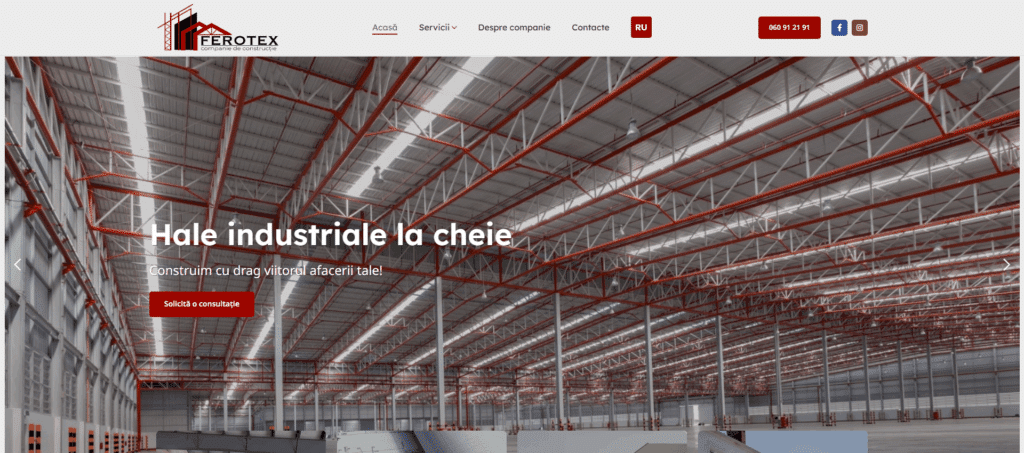 Creare Site Web Ferotex.md