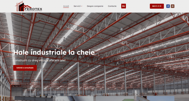 Creare Site Web Ferotex.md